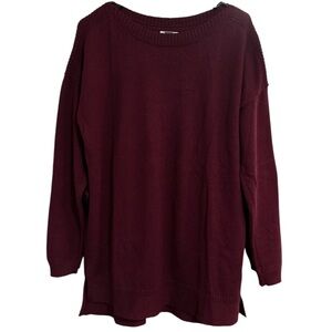 Old Navy Women's Deep Red Crew Neck Sweater